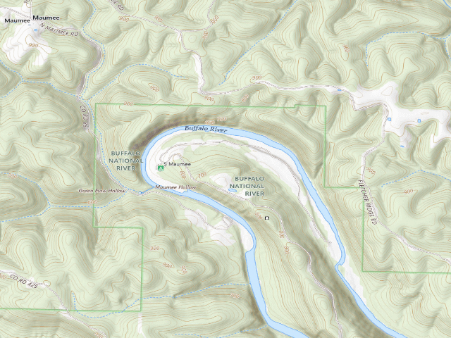 USGS topographic map of South Maumee (Buffalo National River, Middle District)