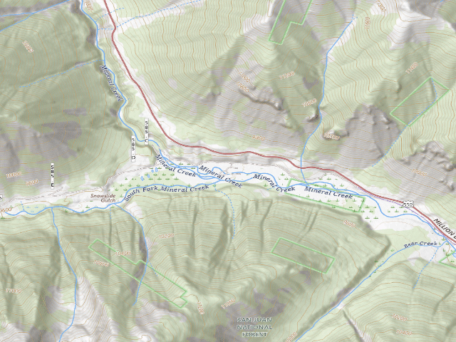 USGS topographic map of South Mineral Dispersed Area