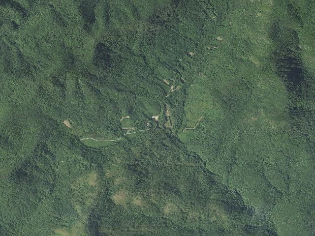 Aerial image of South Mountains Game Land camping area #3