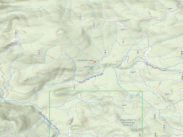USGS topographic map of South Pyramid