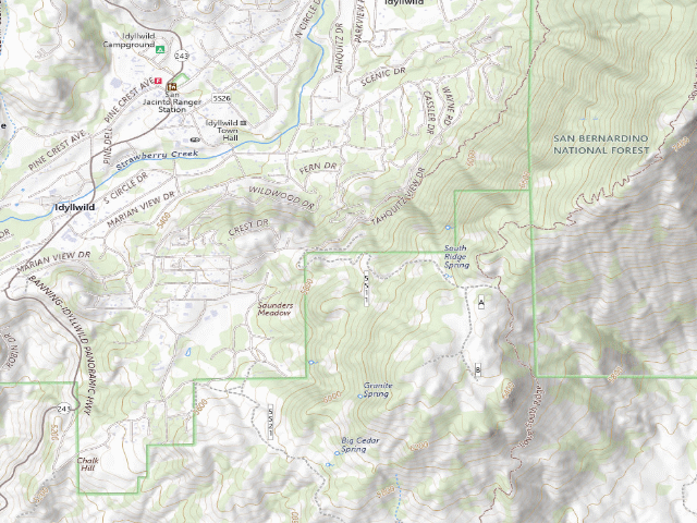USGS topographic map of South Ridge Yellow Post #1