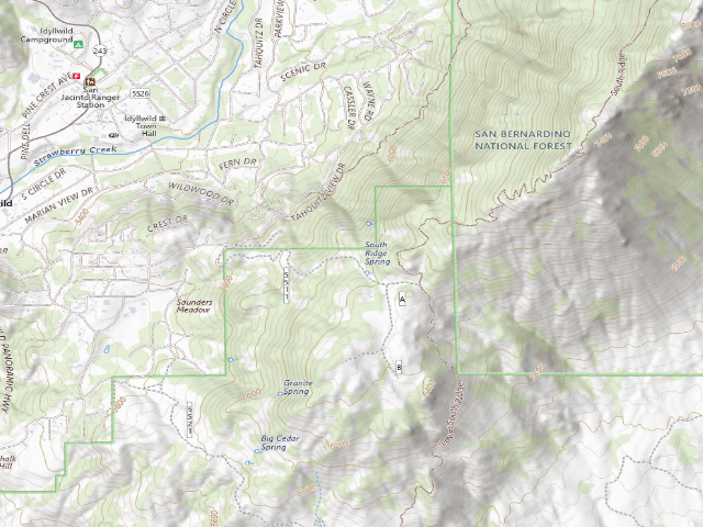 USGS topographic map of South Ridge Yellow Post #2