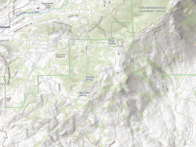 USGS topographic map of South Ridge Yellow Post #3