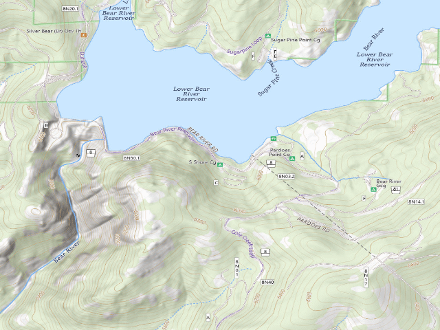 USGS topographic map of South Shore Cg