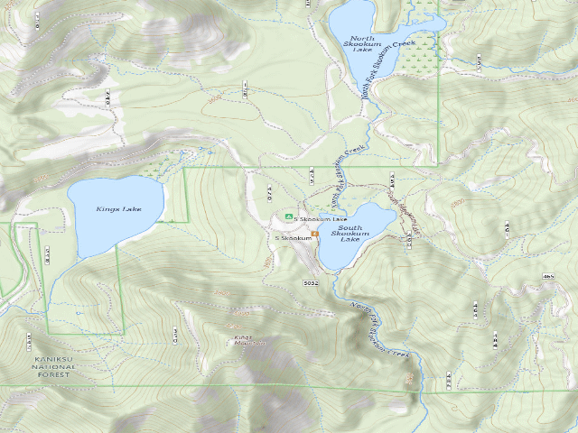 USGS topographic map of South Skookum Lake
