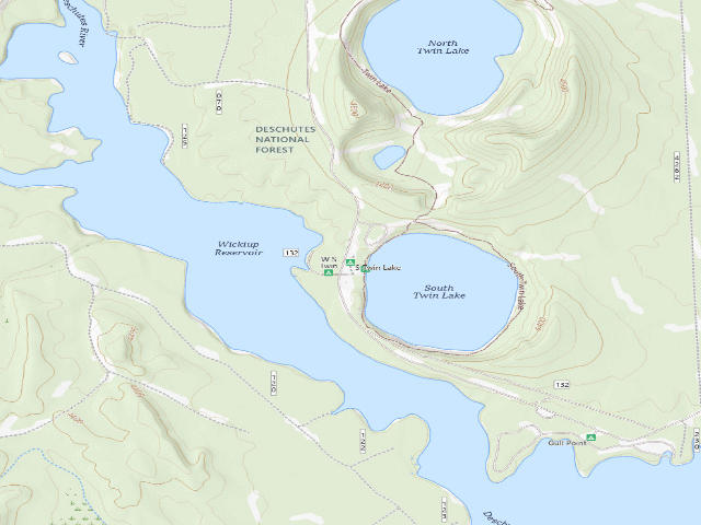 USGS topographic map of South Twin Lake