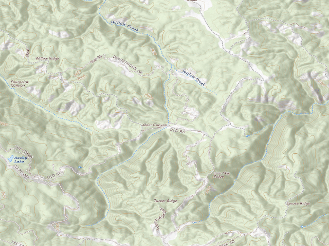 USGS topographic map of South Willow Creek Camp