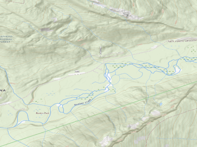 USGS topographic map of Southern Bunker Park