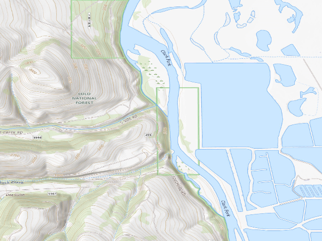 USGS topographic map of Southside Camp