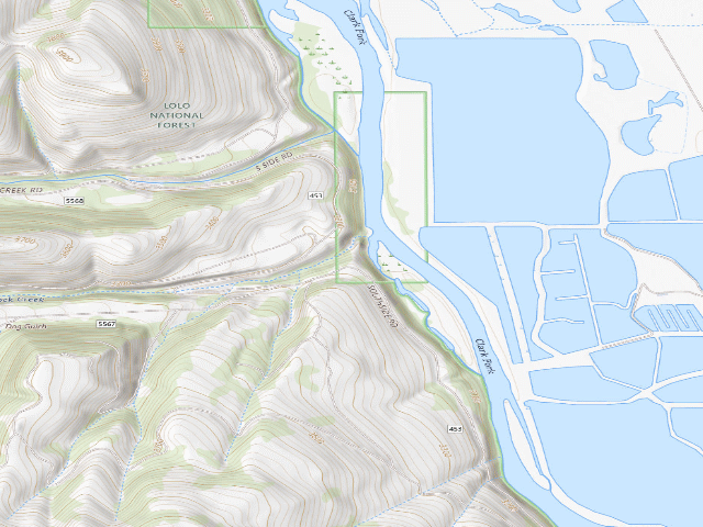 USGS topographic map of Southside Road Site B
