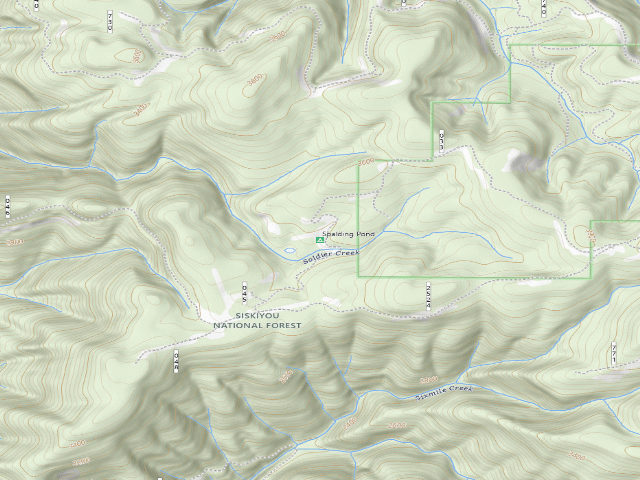 USGS topographic map of Spalding Pond