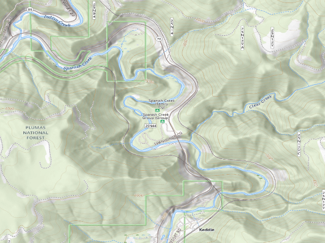 USGS topographic map of Spanish Creek Group (Group)