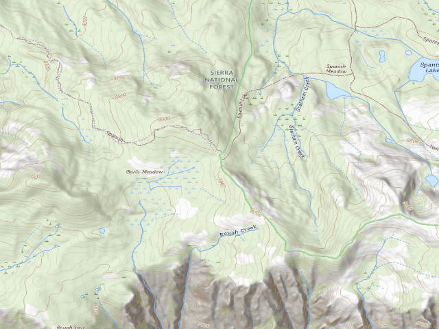USGS topographic map of Spanish Lake