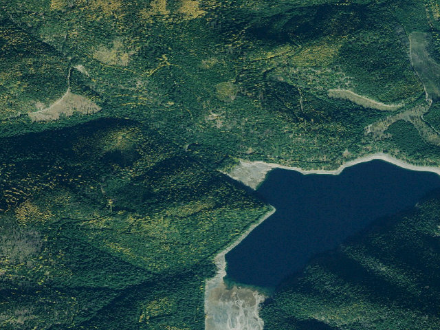 Aerial image of Spar Lake Campground