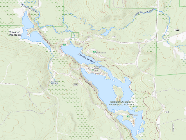 USGS topographic map of Spearhead Point