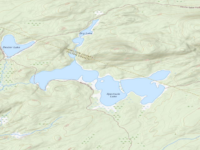 USGS topographic map of Spectacle Lake #4 (Ferris Lake Wild Forest)