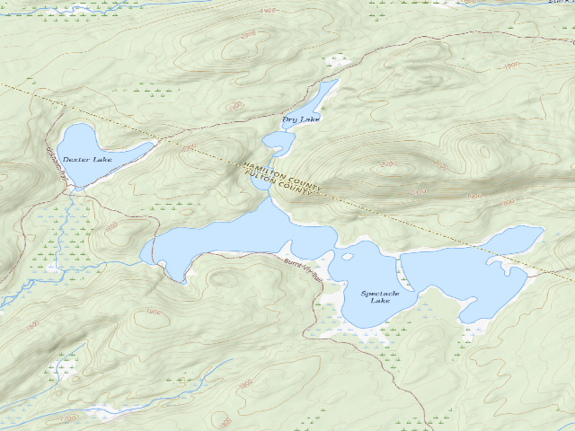 USGS topographic map of Spectacle Lake #5 (Ferris Lake Wild Forest)