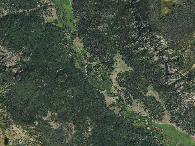Aerial image of Spectacle Lake Campground