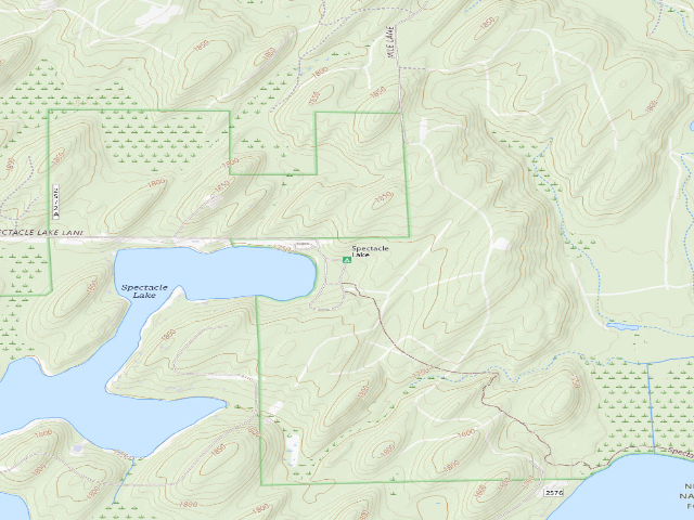 USGS topographic map of Spectacle Lake