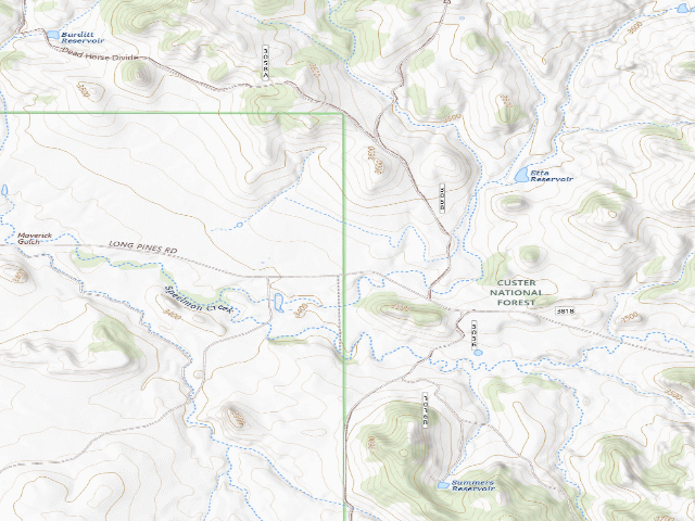USGS topographic map of Speelman Cr Rd Forest Boundry-North