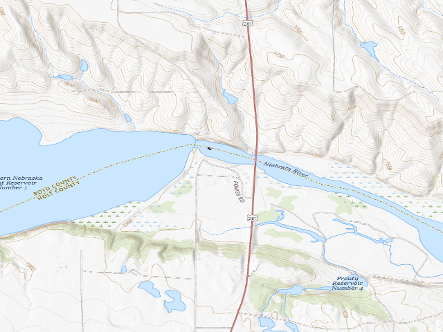 USGS topographic map of Spencer Dam WMA