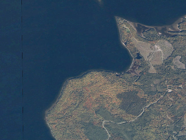 Aerial image of Spencer View (Moosehead Lake Shoreline Public Land)