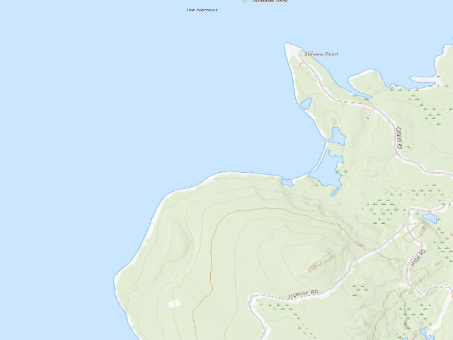 USGS topographic map of Spencer View (Moosehead Lake Shoreline Public Land)