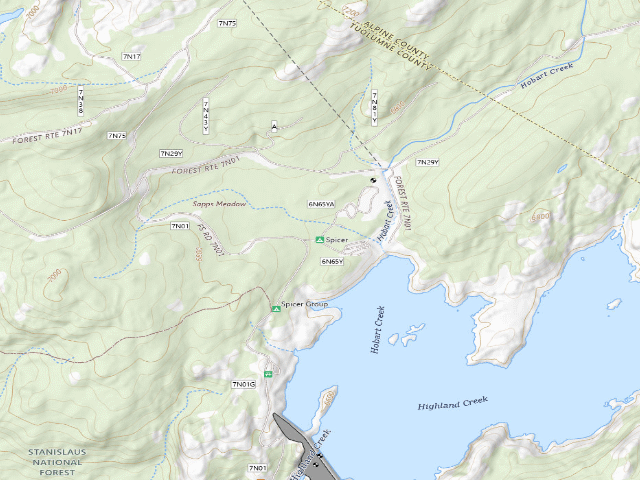 USGS topographic map of Spicer