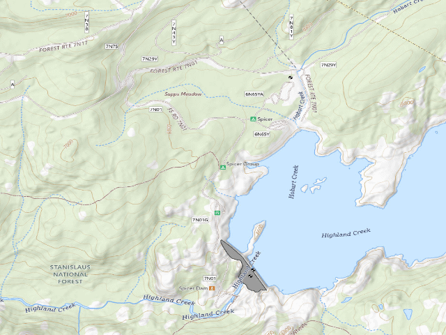 USGS topographic map of Spicer Group