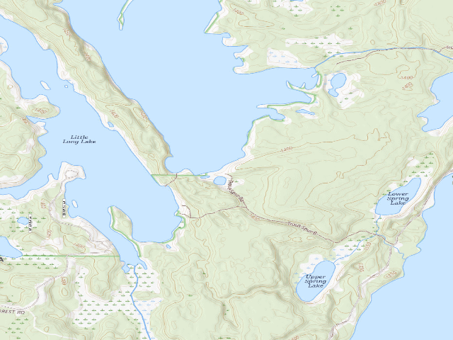 USGS topographic map of Spider Lake Campsites M36 To M39