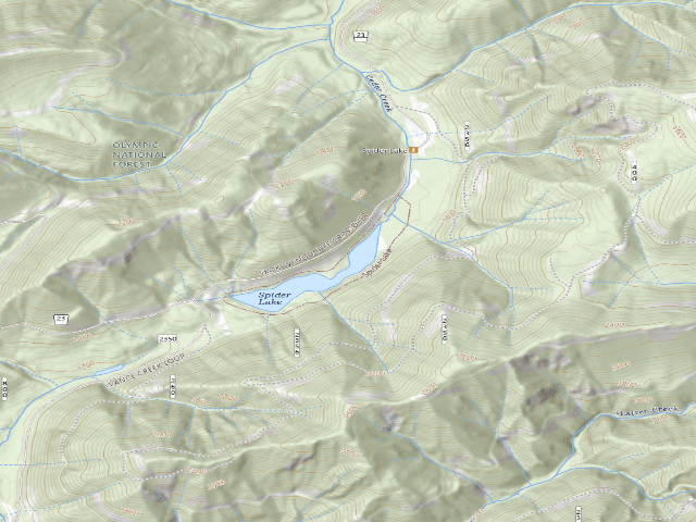 USGS topographic map of Spider Lake