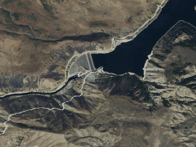 Aerial image of Spillway Campground
