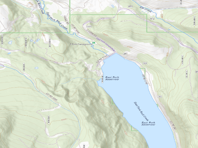 USGS topographic map of Spillway Campground