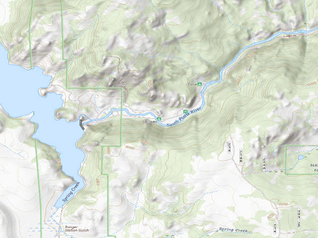 USGS topographic map of Spillway