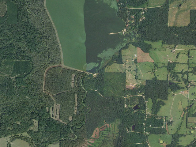 Aerial image of Spillway Landing Camping Area