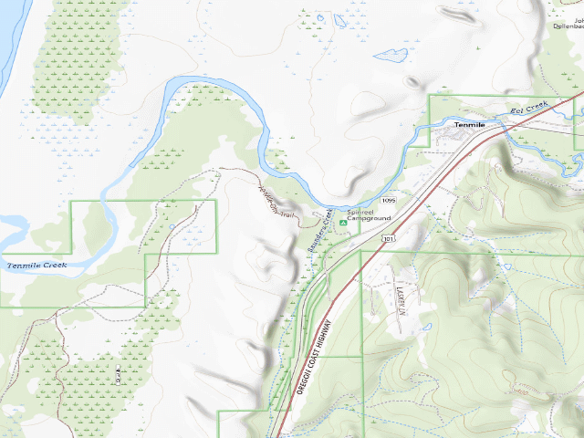 USGS topographic map of Spinreel Sand Camping site 60