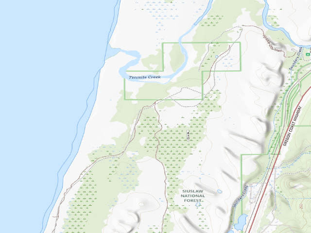 USGS topographic map of Spinreel Sand Camping site 61
