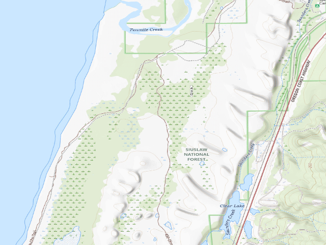 USGS topographic map of Spinreel Sand Camping site 64