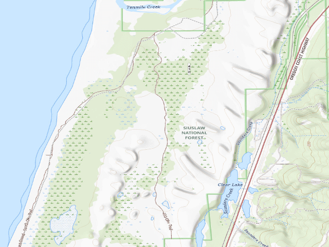 USGS topographic map of Spinreel Sand Camping site 65