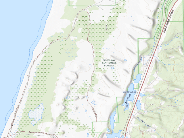 USGS topographic map of Spinreel Sand Camping site 67