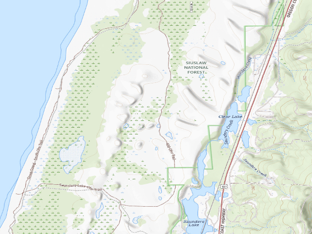 USGS topographic map of Spinreel Sand Camping site 70