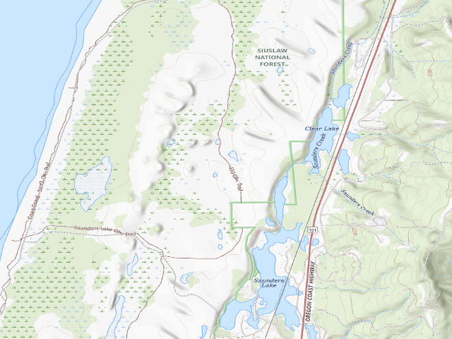 USGS topographic map of Spinreel Sand Camping site 72
