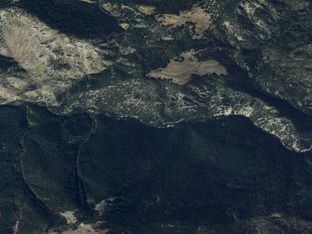 Aerial image of Spire Rock Campground