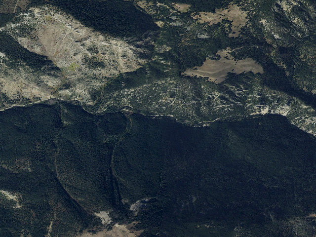 Aerial image of Spire Rock