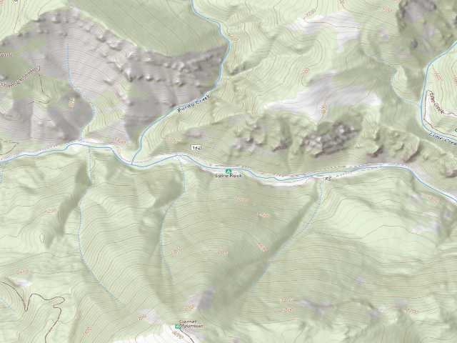 USGS topographic map of Spire Rock