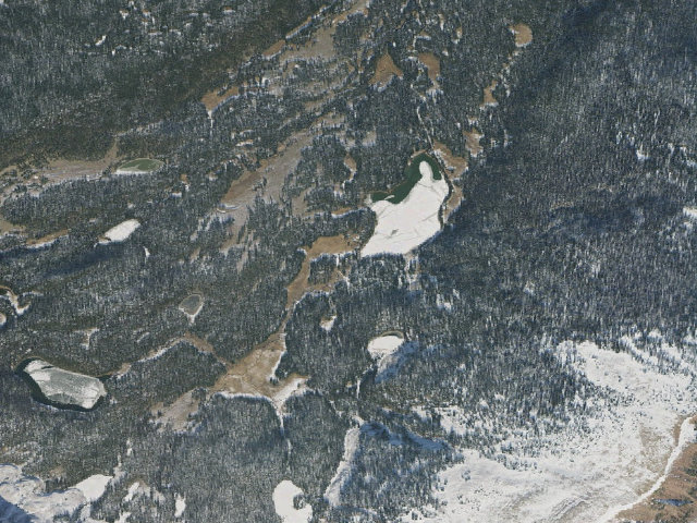 Aerial image of Spirit Lake Campground