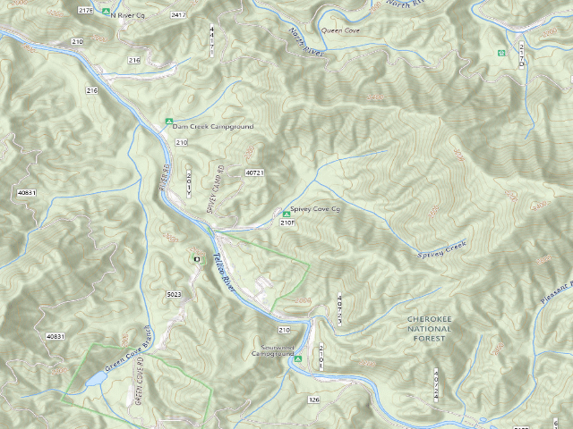 USGS topographic map of Spivey Cove Cg