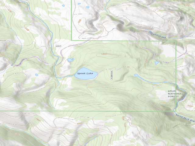 USGS topographic map of Spook Lake 02