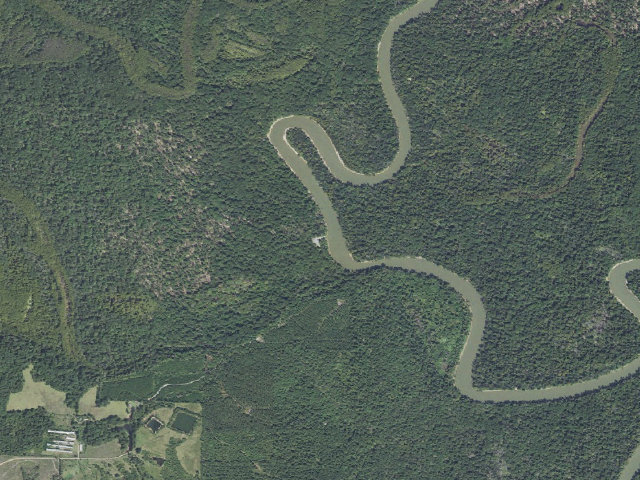 Aerial image of Spoon Bend Access Camping Area