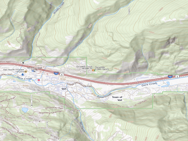 USGS topographic map of Spraddle Creek Ranch